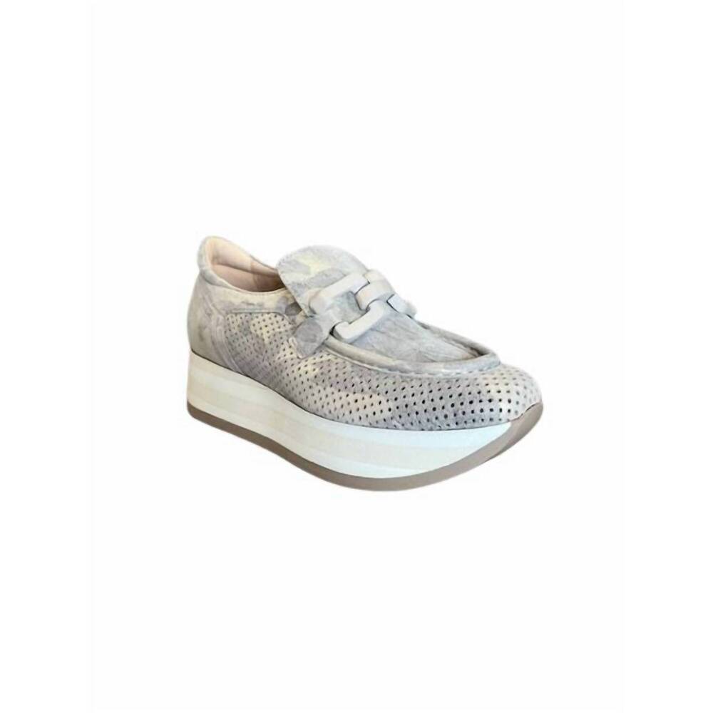 NEW SOFTWAVES women's chiara loafers in coco silver
